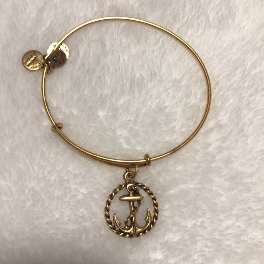 Alex and ani gold anchor bracelet